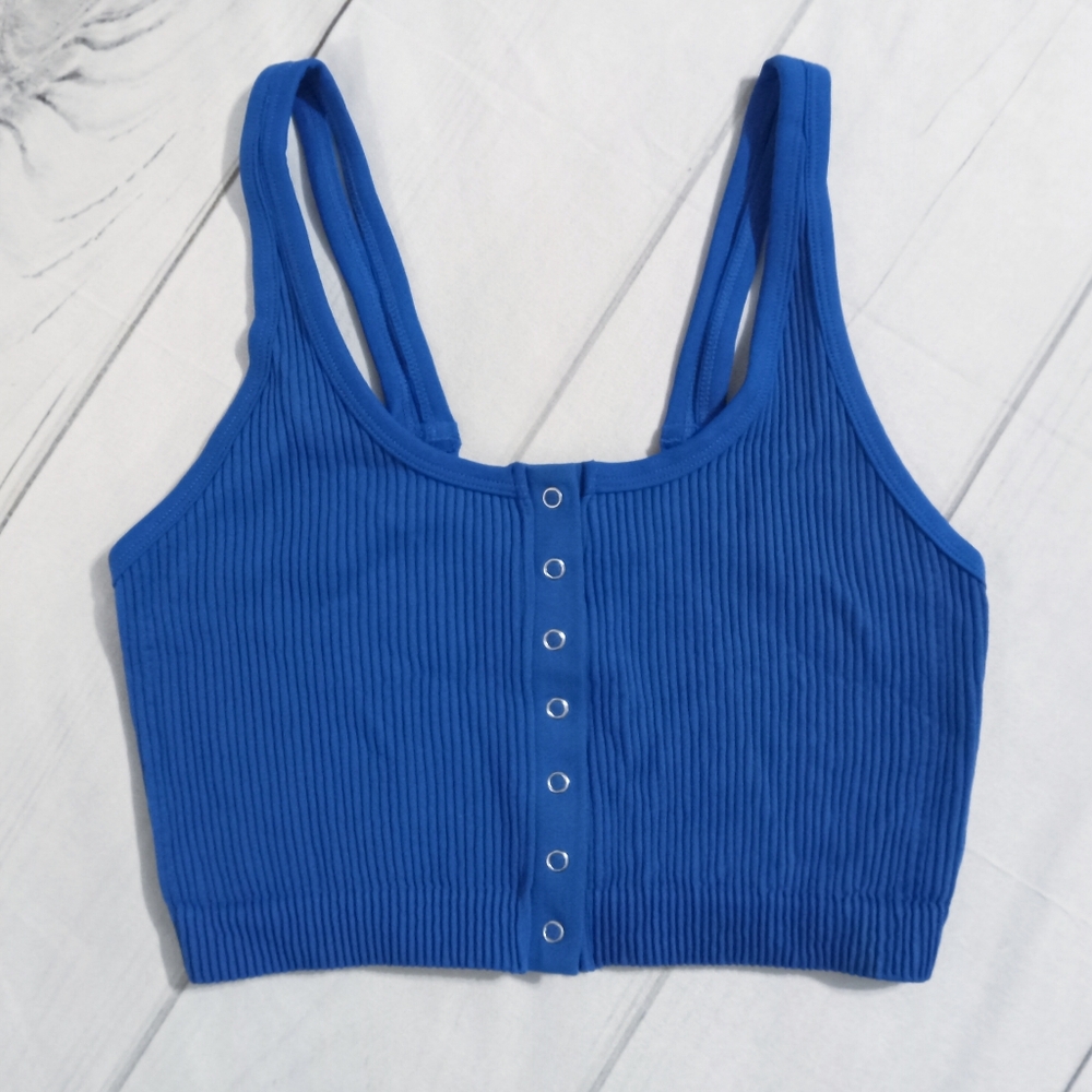 AERIE Longline Seamless Royal Blue Bralette